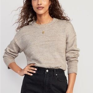 Old Navy Women's Tan Crew Neck Sweater